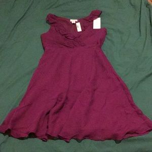 J Crew silk chiffon dress - spiced wine size 6